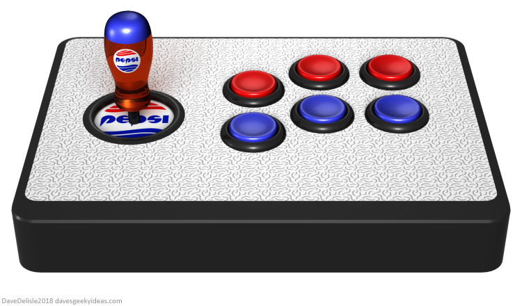 Pepsi Perfect Arcade Stick design BTTF 2018 dave delisle davesgeekyideas