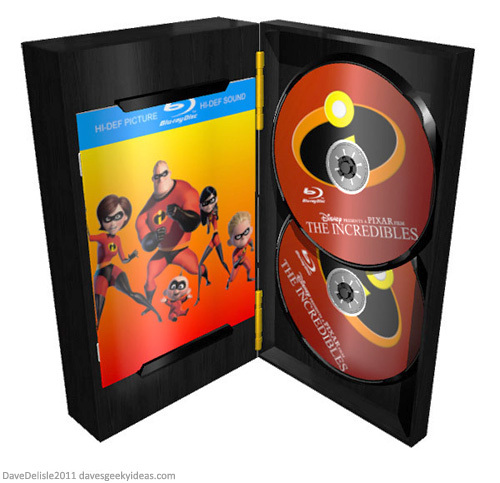 Incredibles Blu-Ray DVD Case Blue Suit