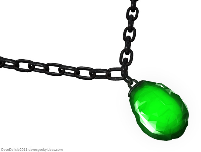 Geeky BLing Superman Kryptonite Necklace