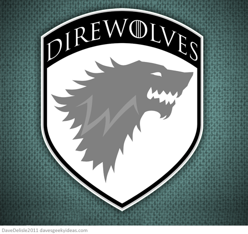 Game Of Thrones DIrewolves Starks Hockey Jersey