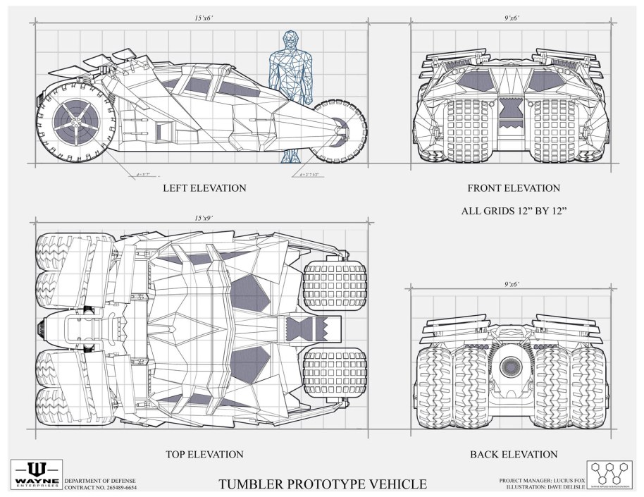 Batmobile Tumbler Blueprint