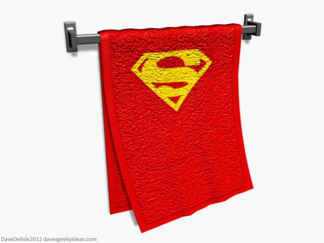 Superman Towel Cape 2012 Dave Delisle davesgeekyideas.com
