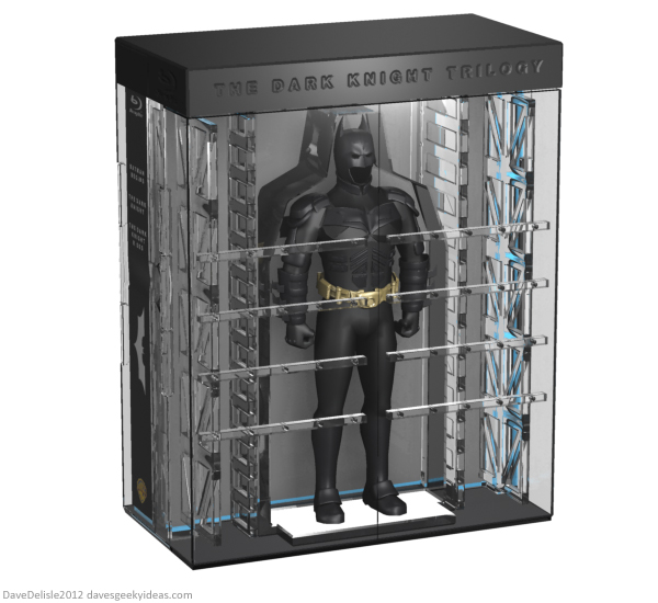 Dark Knight Trilogy blu-ray case design by Dave Delisle davesgeekyideas