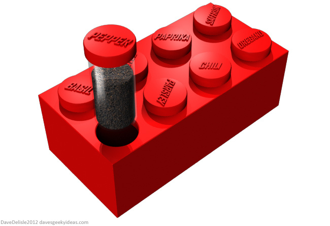 Lego Spice Rack by Dave's Geeky Ideas