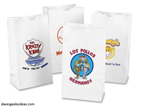 Geeky Lunch Bag Prints Arts Crafts Dave Delisle 2012 Breaking Bad Hermanos Pollos