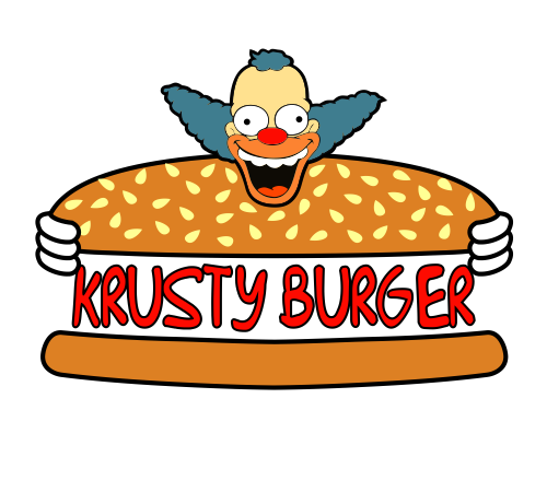 Krusty Burger Logo Lunch Bag