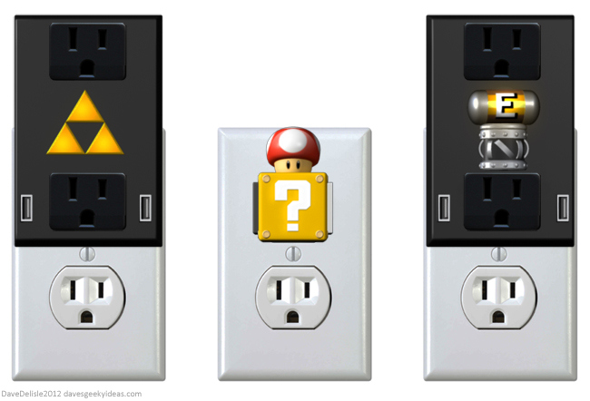 Wall Outlet Adapter Nintendo by davesgeekyideas