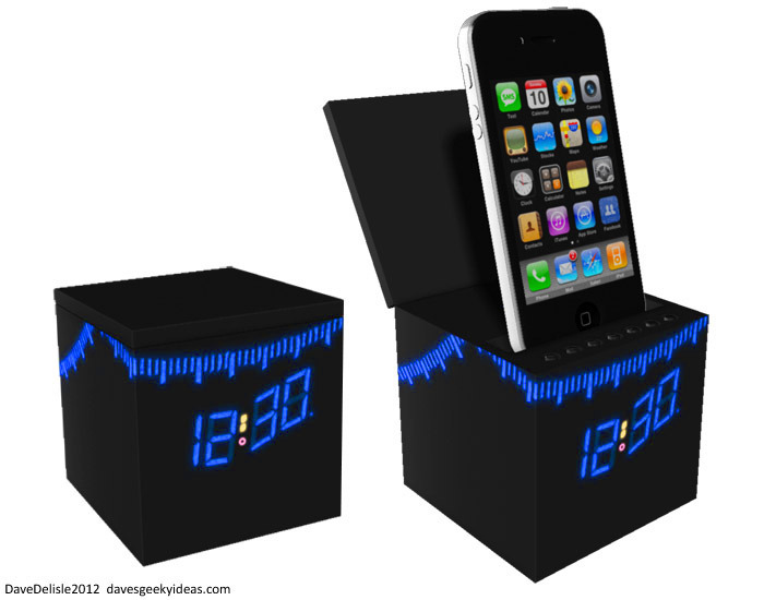 Doctor Who Clock IPhone Dock 2012 Dave Delisle davesgeekyideas.com