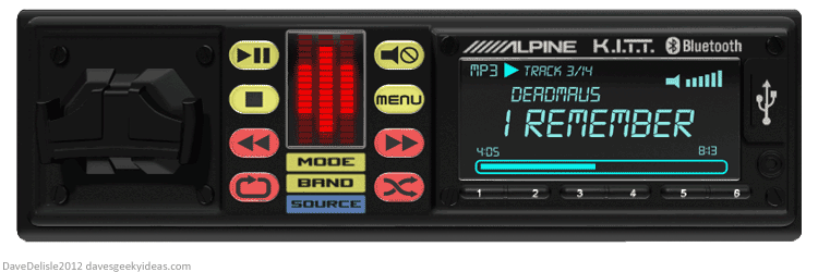 KITT Car Stereo Deck by Dave's Geeky Ideas