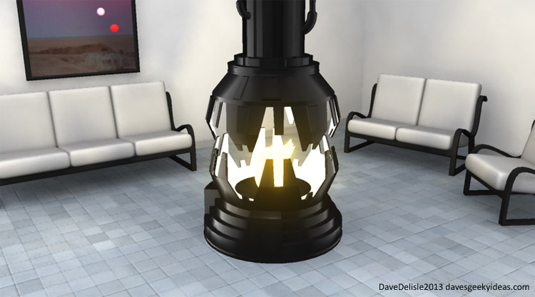 Star Wars Fireplace Darth Vader Meditiation Chamber Dave Delisle davesgeekyideas