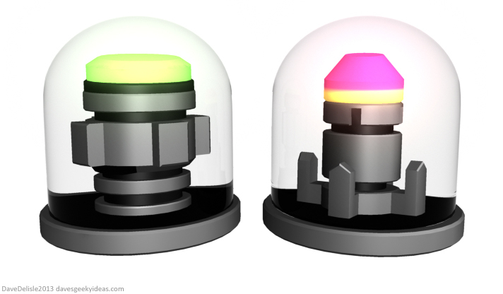 Metroid Missile Tank lamps by Dave Delisle