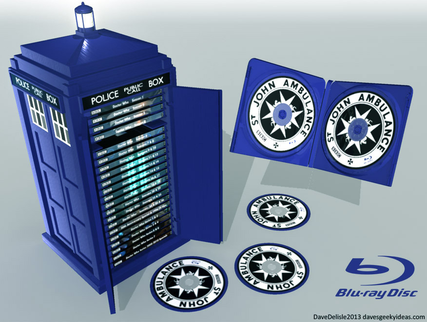 Doctor Who Tardis Blu-Ray DVD Collector's Case 2013 Dave Delisle davesgeekyideas.com