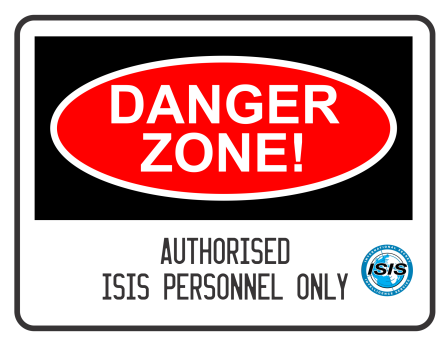 Archer Danger Zone Sign ISIS Logo