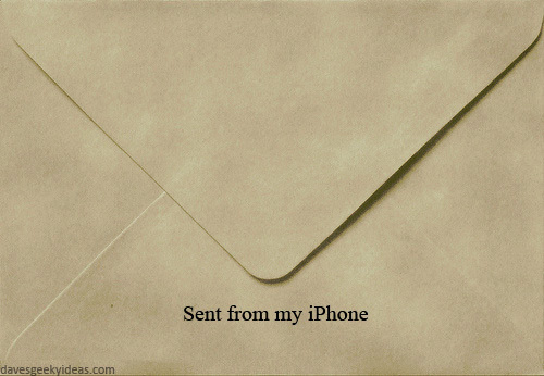 Sent From My iPhone Envelope