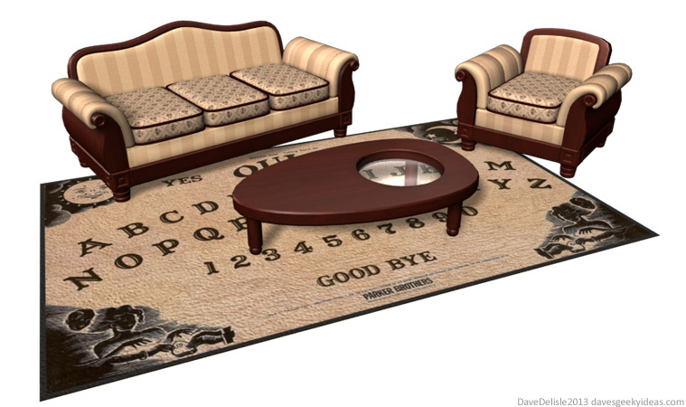 Ouija Coffee Table and Rug by Dave's Geeky Ideas