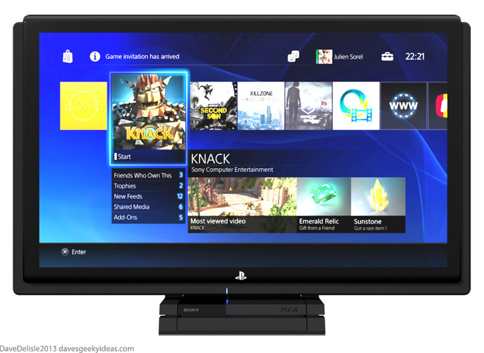 PS4 LCD TV Sony 2013 Dave Delisle