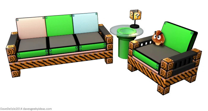 Super Mario Furniture by Dave's Geeky Ideas