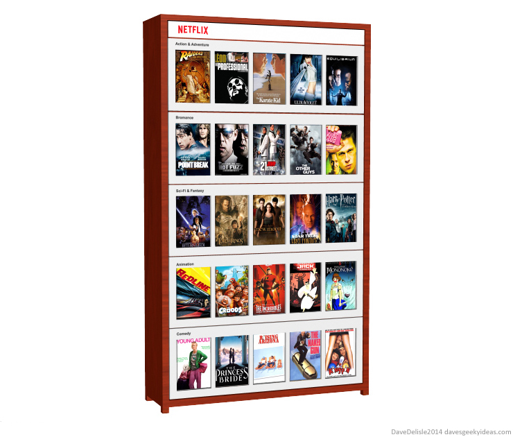 Netflix Blu-Ray Library Shelf