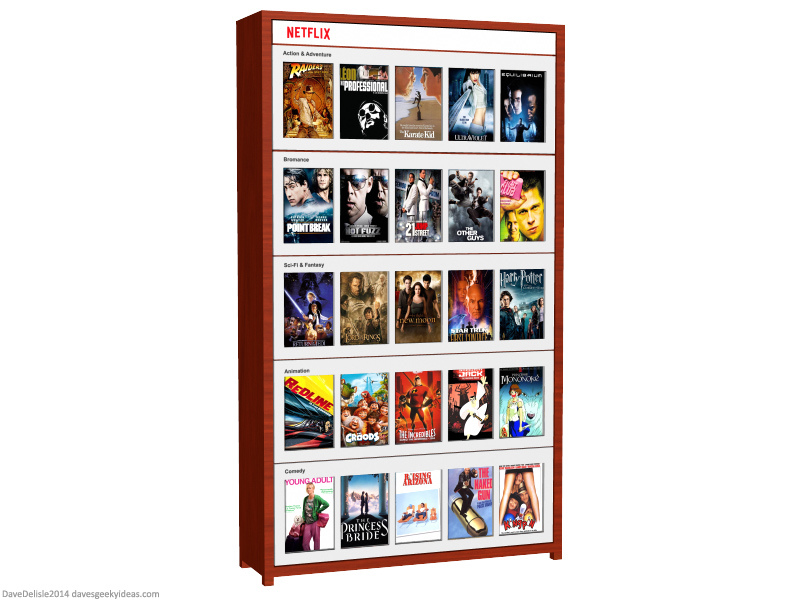 Netflix Blu-Ray Library Shelf