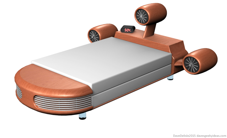 Floating bed landspeeder star wars design by Dave Delisle 2015 davesgeekyideas Dave's Geeky Ideas