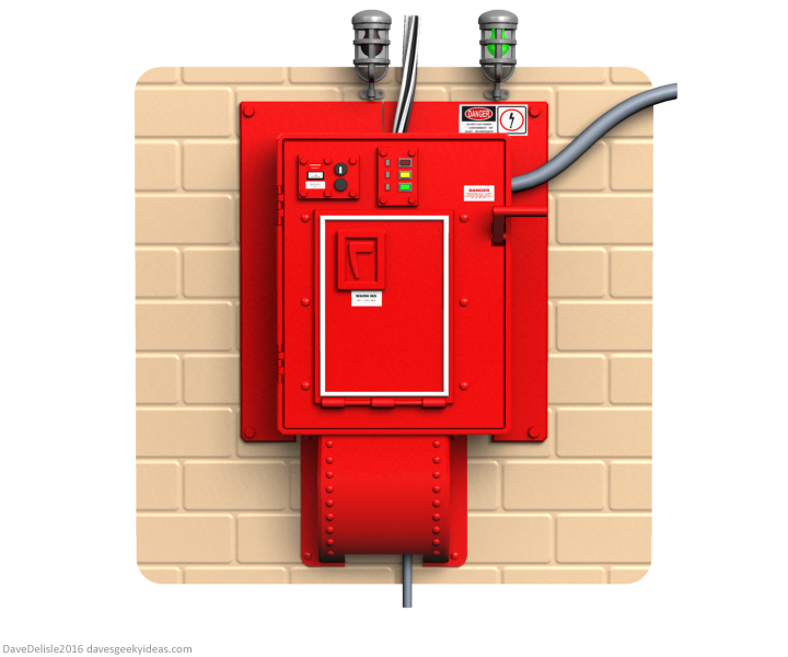 Ghostbusters ecto containment unit electrical panel cover design 2016 dave delisle davesgeekyideas dave's geeky ideas