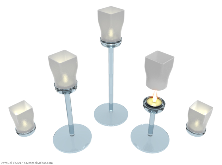 Flying Lantern Candle Holders by Dave Delisle