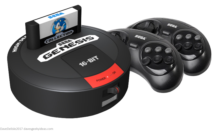 Sega genesis classic console design by Dave Delisle