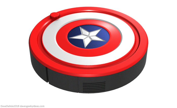 Captain America Roomba Design by Dave Delisle