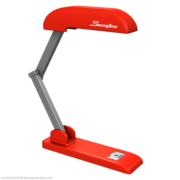 Office Space Red Stapler Swingline desk lamp design by Dave Delisle