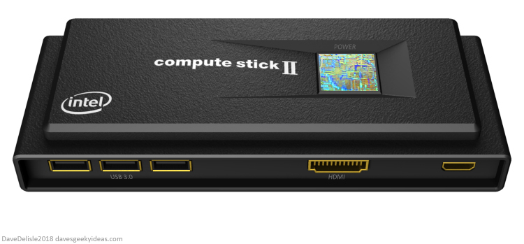 Intel Pentium 2 Chip compute stick design by Dave Delisle