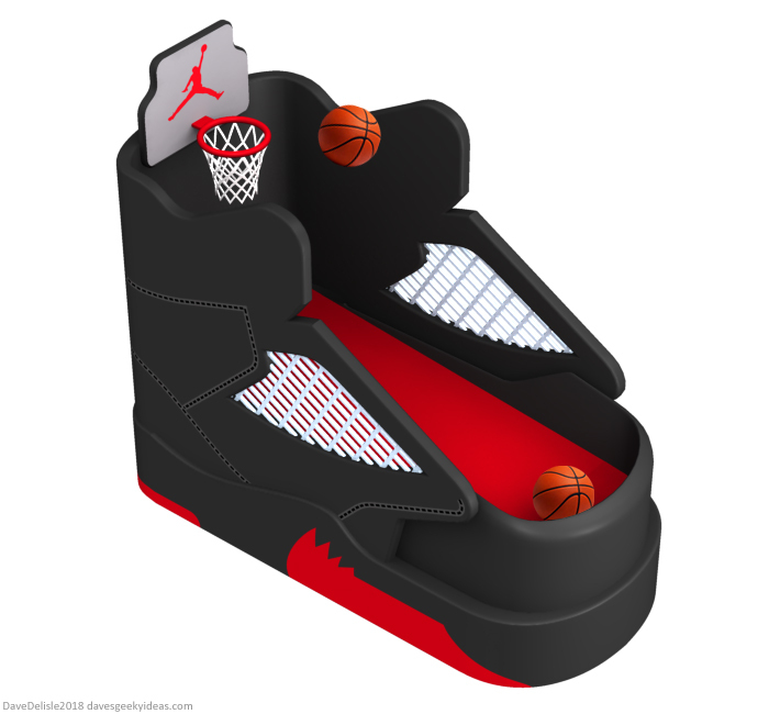 Sneaker Basketball Arcade Machine design by Dave Delisle davesgeekyideas