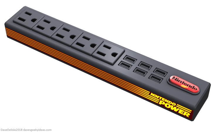 nintendo power strip USB design by Dave Delisle davesgeekyideas