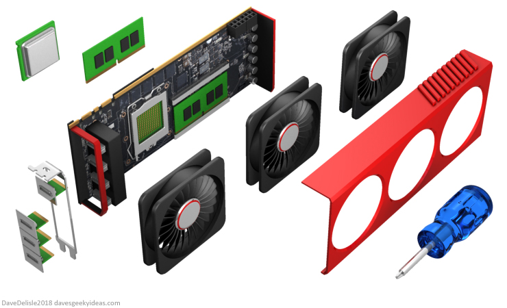 Modular Graphics Card design by Dave Delisle davesgeekyideas