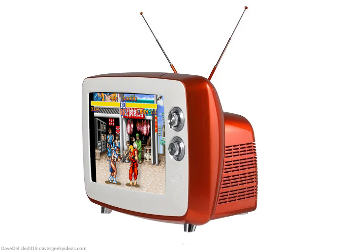 Retro Gaming 3D TV clear display LCD design by Dave Delisle davesgeekyideas