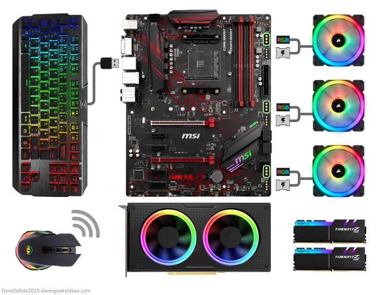 universal RGB lighting system fans mobo gpu peripherals corsair 2019 dave delisle davesgeekyideas