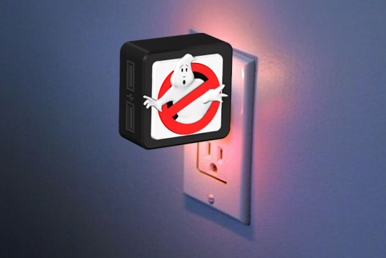 ghostbusters usb wall adapter nite lite sign 2020 dave delisle davesgeekyideas dave's geeky ideas