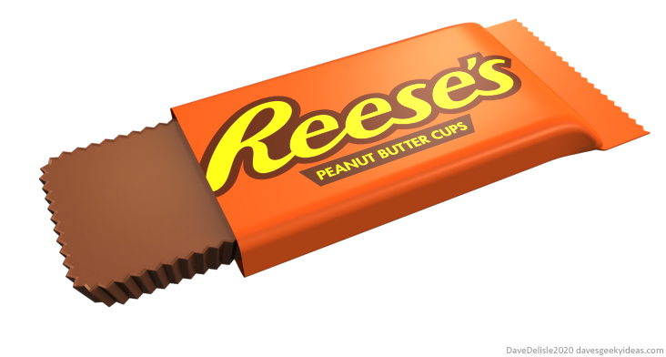 Reese's Peanut Butter Cups square redesign efficient packaging volume 2020 dave delisle davesgeekyideas