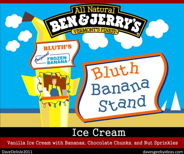 Ben and jerry's Arrested Development Ice Cream Banana Stand Frozen Bananas 2011 davesgeekyideas.com