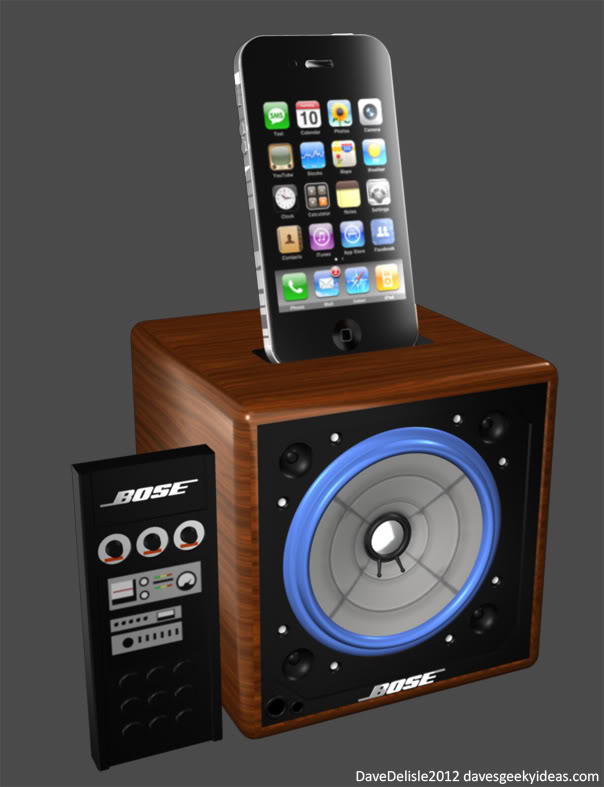 BTTF Guitar Amplifier Speaker Dock iPhone iHome iDevice davesgeekyideas.com Dave Delisle