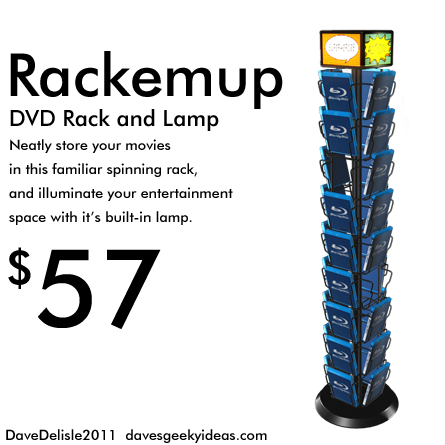 IKEA Geeky Furniture DVD Blu-Ray Rack Spinning Turnstile Rack Comic Books Lamp
