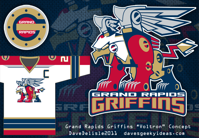 Grand Rapids Griffins Voltron Concept dave's ideas davesgeekyideas.com