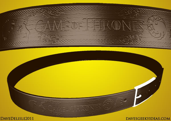 Game Of Thrones Title Logo Fashion Belt Accessories Geeky Fashion 2011 davesgeekyideas.com