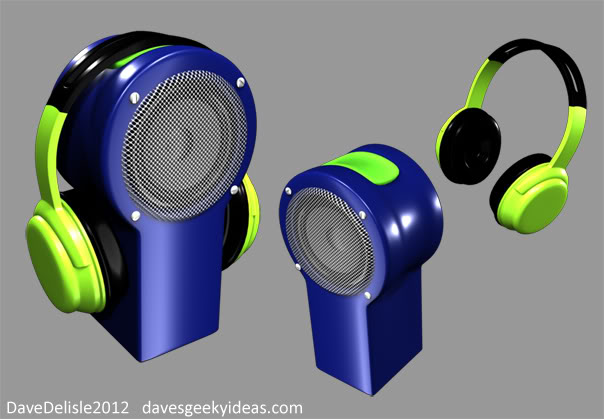 Smart Headset Stand Wireless Rechargeable Base Sony davesgeekyideas.com 2012