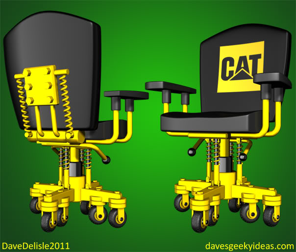 Heavy Duty Office Chair CATERPILLAR Swivel Computer Chair IKEA Geeky davesgeekyideas.com