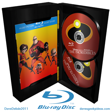 Incredibles BLu-Ray BD Disney Pixar 2011 daves geeky ideas