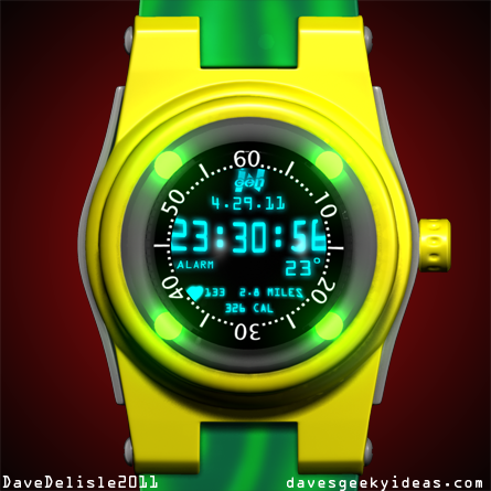 Jurassic Park Watch Clock Time 2011 Geeky Fashion Accessory 