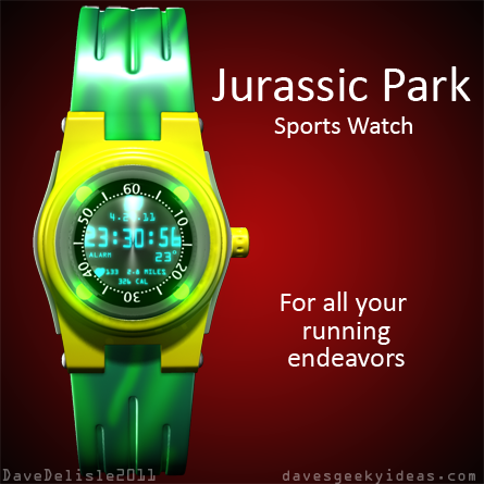 Jurassic Park Watch Clock Rolex Timex 2011 Universal Fashion Wrist