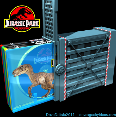 Jurassic Park Blu-Ray Case 2011 Raptor Cage Collector's Edition