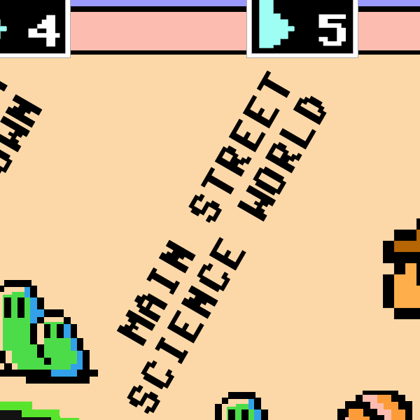 Pixel Sample Mario 3 Skytrain Map davesgeekyideas.com
