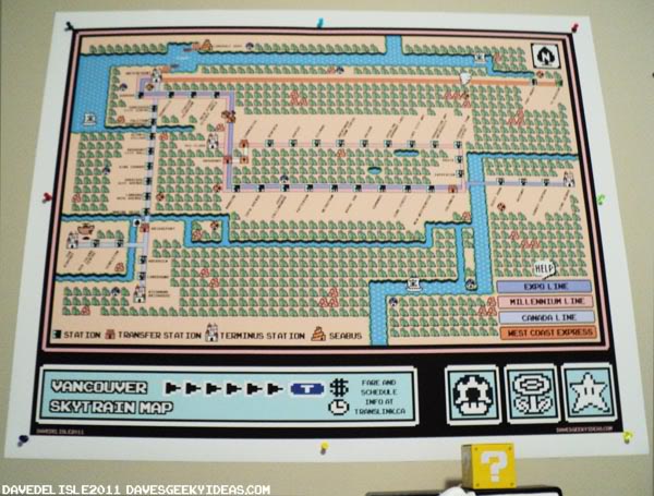 Mixed Bag Of Goods, Kinko's Mario Poster Skytrain 2011 davesgeekyideas.com
